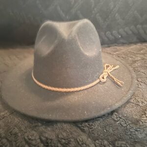 Classic Gray Fedora Hat with Tan Band